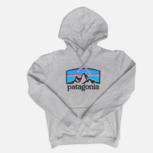 Patagonia Fitz Roy Horizons Uprisal Hoody Outdoors Comfy Regular Fit Grey (SZ M) - Picture 1 of 11